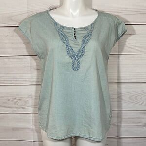 NWT Code Bleu Sleeveless Blue Pullover Top Size XL